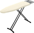 Ironing Board Full Size, RAINHOL Compact Iron Board with Iron Rest, Heat Resistant Cover with Ultra Thick Padding, Height Adjustable Heavy Duty for Home, Dorm, 43x13 Ivory by CozyNest Decor