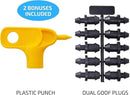 1 GPH Netafim Woodpecker Jr Pressure Compensating Dripper Emitters (35-Pack) Kit with Hole Punch Tool and Goof Plugs for Drip Irrigation Systems by GreenHaven Gardens