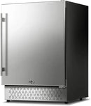 Tylza Outdoor Beverage Refrigerator 24 Inch, Stainless Steel Under Counter Beverage Cooler, 190 Cans Beer Fridge Built-in and Freestanding Beverage Fridge by CozyNest Decor