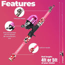 DaddyGoFish Kids Fishing Pole - Rod Reel Combo Tackle Box Starter Set - First Year Small Gear Kit for Boys Girls Toddler Youth Age Beginner Little Children by TinyTreasures Baby Boutique