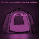 Portable Hexagon Kids Play Tent with LED Strip Lights Indoor Children Play House Easy Set-up Space Dream Tent for Night 4-5 Person & Birthday Gifts by TinyTreasures Baby Boutique