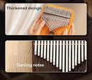 Kalimba Thumb Piano, 21 Keys, Musical Instruments Gift Set with Tune Hammer, Music Book, Carrying Bag by TinyTreasures Baby Boutique