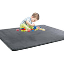 BALAPET Thick Memory Foam 50x50 Play Mat for Playpen, Super Soft Velvet Portable Baby Playpen Mat for Kids Toddler Crawling and Play, Non-Slip Bottom Playmat, Dark Grey by TinyTreasures Baby Boutique