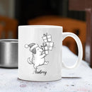 Customized Name Dog Accent Ceramic Mug Gift For Dog Lover Mom Dad, Personalized Dogs Animal White Coffee Mug 11 Oz 15 Oz, Awesome Puppy Travel Cup Gift For Birthday/Holiday/Anniversary, Dogs Cup by TinyTreasures Baby Boutique