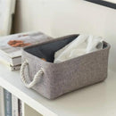 TcaFmac Basket for Organizing Cube Stgorage Bin - Small 6 Pack Fabric Storage Cubes Collapsible Baskets for Shelves with Rope, Bins for Organization Toy(Grey 12x8x5.2 inch) by CozyNest Decor