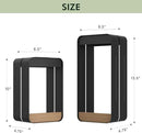 Grand patio Solar Outdoor Power Wall Sconce Shelf Planter, Waterproof Decor LED Wall Light Lamp with Woodgrain for Patio, Porch, Solar Energy, Black(S-Rectangle) by GreenHaven Gardens