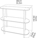 Clear Bookshelf, Acrylic Bookcase with Open Book Shelf Console Table for Entryway Office Living Room Bedroom (3 Tier Clear) by CozyNest Decor