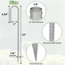 VVOKGO Rebar-Stakes-12-Inch J Hook Galvanized Tent Stakes Heavy Duty, 50-Pack Ground Chain Link Fence Anchors with Chisel Point End for Gazebo, Camping Tents, Outdoor Inflatables Decorations by CozyNest Decor