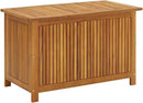 vidaXL Wooden Deck Box - Outdoor Teak Storage Chest, Ideal for Patio Furniture Cushions, Pool Accessories, Garden Tools - Water-Resistant Bag Inside - 35.4''x19.7''x22.8'', Solid Acacia Wood by GreenHaven Gardens