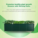 GARDMAX 8x4x2FT Galvanized Raised Garden Bed Kit, Metal Planter Boxes Outdoor with Easy Assembly, Large Garden Bed for Vegetables, Fruits, Flower, Herbs Rectangle Dark Green by CozyNest Decor