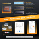 TOPENS XD851 Smart Gate Opener for Heavy Duty Single Swing Gates Up to 18ft, Automatic Gate Opener with App Control AC Powered Remote Control Kit Solar Compatible by GreenHaven Gardens