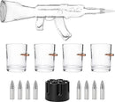 Whiskey Decanter Flag Set - 1000ml AK47 Rifle Gun