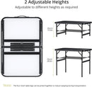 Folding Camping Table, 36" x 24" Portable Table Adjustable Height Max 28 inch Aluminum Folding Table with Storage Net, Lightweight, Portable Handle for Travel, Outdoor, Backyard (Black) by GreenHaven Gardens