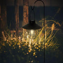 pearlstar Solar Lantern Outdoor Hanging Light Metal Solar Lamp with Warm White Edison Bulb Design for Garden Yard Patio Proch Decor(Black) by GreenHaven Gardens