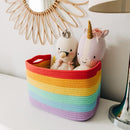 OrganiHaus 3-Pack Rope Rainbow Storage Baskets for Shelves | for Classroom and Nursery | Storage Bins & Toy Organizer for Baby Room by TinyTreasures Baby Boutique