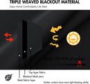 ANRODUO Back Tab Blackout Curtains for Bedroom Living Room, Rod Pocket Pinch Pleated Thermal Insulated Room Darkening Curtains 102 Inches Long 2 Panels, Black, 52 x 102 Inch by TinyTreasures Baby Boutique