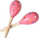 Maracas for Adults Kids Babies, Wooden Maracas Shaker Musical Instrument, Pink by TinyTreasures Baby Boutique