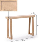 Plank+Beam Solid Wood Console Table, 46.25 Inch, Sofa Table, Narrow Entryway Table for Hallway, Behind The Couch, Living Room, Foyer, Easy Assembly, Blonde by CozyNest Decor