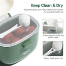NCVI Baby Formula Dispenser On The Go, Formula Container To Go, Formula Holder for Travel, Outdoor Picnic with Baby Infant, Portable Container for Milk Powder, Snacks, Candy, Fruits (Green) by TinyTreasures Baby Boutique