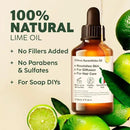 Kukka Lime Essential Oil for Skin - 4 Fl Oz - 100% Pure Natural Lime Oil for Diffuser, Hair, Candles & Soap Making Scent DIY by CozyNest Decor