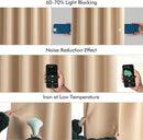 MIULEE Beige Back Tab Blackout Curtains 54 Inches Long 2 Panels Set for Living Room Bedroom Privacy, Rod Pocket/Pinch Pleat Thermal Insulated Room Darkening Pleated Light Blocking Drapes by TinyTreasures Baby Boutique
