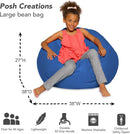 Posh Beanbags Bean Bag Chair, Large-38in, Solid Royal Blue by TinyTreasures Baby Boutique