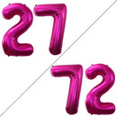 GOER Number 27 Balloons for 27th Birthday Party Decorations,42 Inch Jumbo Foil Helium 72 Balloons for 72nd Birthday Party Decoration (Bright Peach) by TinyTreasures Baby Boutique