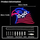Patriotic Eagle Flag Neon Sign USA Stars and Stripes LED Sign for Wall American Flag Neon Lights Signs for Bedroom Memorial Day 4th of July Independence Day American Eagle Day Decorations by CozyNest Decor