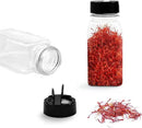 RoyalHouse - 6 Pack 14 Oz Plastic Spice Jars with Black Cap, Clear and Safe Plastic Bottle Containers with Shaker Lids for Storing Spice, Herbs and Seasoning Powders, BPA Free, Made in USA by CozyNest Decor