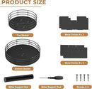 Snack Organizer - Versatile Snack Storage 2 Tier Lazy Susan with Convenient Grab-and-Go Design, Metal Snack Holder for Home, Office, Breakroom, 11.85" L x 11.85" W x 13.3" H (Matte Black) by CozyNest Decor