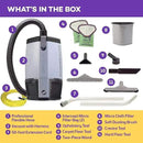 ProTeam Backpack Vacuums, ProVac FS 6 Commercial Backpack Vacuum with HEPA Media Filtration and Restaurant Tool Kit, 6 Quart, Corded by CozyNest Decor