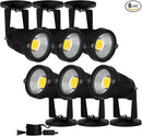 110V Landscape Spotlight,LED Landscape Lighting Outdoor for Flag Pole Light,IP65 Landscape Lights 3000k Garden Light 6FT Cord with US 3 Prong (Base,Stake Included) (5, Watts) by GreenHaven Gardens