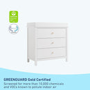 Graco Sasha 3-Drawer Chest with Changing Table Topper (White) – GREENGUARD Gold Certified, Nursery Bedroom Wood Chest with Spacious Storage, Interlocking Drawer System, Pre-Installed Tracks by TinyTreasures Baby Boutique