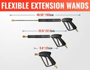 YAMATIC Pressure Washer Gun Wand with Swivel 3/8" Plug & M22 Coupler, Stainless Steel Extension Lance Replacement for Ryobi, Simpson, Craftsman Power Washer for Foam Cannon Car Wash, 4000 PSI by GreenHaven Gardens