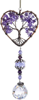 H&D HYALINE & DORA Sun Catcher Crystal Tree of Life Rainbow Maker Drops Hang for Window, Home Decor, Car Charms by GreenHaven Gardens