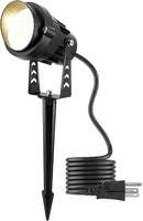 Warm White Spotlight, 12W 3000K Landscape Spot Lights, IP65 Waterproof Garden Lighting, Metal Case COB LED Lights for Lawn Lamp US 3- Plug Yard Christmas Decoration with Stakes(1 Lights) by GreenHaven Gardens