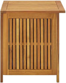 vidaXL Wooden Deck Box - Outdoor Teak Storage Chest, Ideal for Patio Furniture Cushions, Pool Accessories, Garden Tools - Water-Resistant Bag Inside - 23.6''x19.7''x22.8'', Solid Acacia Wood by GreenHaven Gardens