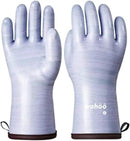 Wahoo Liquid Silicone Smoker Oven Gloves, Food-Contact Grade, Heat Resistant Gloves for Cooking, Grilling, Baking, Purple, XL/10 by GreenHaven Gardens