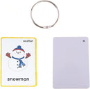 22 Weather Flash Cards(pre k flashcards) - Classroom Decorations and Early Learning Kindergarten Teacher Tools - Flash Cards Hole Punched - with 1 Ring -So You Can Sort and Organize The Cards Easily by TinyTreasures Baby Boutique