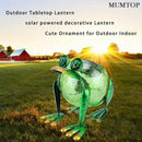 Solar Garden Lantern Waterproof LED Frog Solar Lights Outdoor Decorative Tabletop Lanterns Lamp for Yard Patio Table Decoration by GreenHaven Gardens