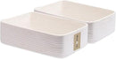 Large Shallow Organizing Baskets 15x11x5.1 Inches - Rope Woven Storage Bins for Bathroom, Shelves, Cube Closet, Off White 2 Packs by CozyNest Decor