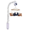 Lambs & Ivy Playful Elephant Blue/White Musical Baby Crib Mobile Soother Toy by TinyTreasures Baby Boutique