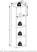 Furinno Pasir 4-Tier Open Shelf Bookcase, Bookshelf, Amber Pine by TinyTreasures Baby Boutique