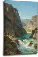 Natural mountain stream scenery poster suitable for bedroom beautiful blue sky flowing river scenery suitable for living room dormitory office by CozyNest Decor