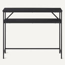 Amazon Basics Rectangular Console Table with Storage Shelf, Steel Frame, 39x31x11.8 in, Black by CozyNest Decor