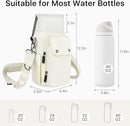 Water Bottle Holder with Strap 32 40oz Crossbody Insulated Water Bottle Carrier Sling Bag with Adjustable Wide Strap and Phone Purse 5 Pockets for Walking Hiking Gym Travel by TinyTreasures Baby Boutique