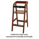 PandaEar Wooden High Chair for Toddlers, Adjustable Child Highchair Feeding Chair with Removable Cushion & Steps for Kids Dining, Eating, Studyin (Walnut) by TinyTreasures Baby Boutique