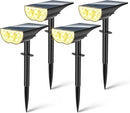BAXIA TECHNOLOGY Solar Spotlights Outdoor Waterproof, 3 Lighting Modes Spot Lights Outdoor Solar Lights for Yard Pathway Driveway Landscape, Warm White, 4 Pack by GreenHaven Gardens