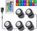 Fountain Lights with Timer, Underwater LED RGB Colored IP68 Waterproof Adjustable Submersible Pond Lights for Fish Pond Garden Lawn Yard Waterfall, 5 Lights in Set by GreenHaven Gardens