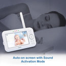 VTech VM5463-2 Baby Monitor 5" Screen with 2 Cameras, Pan-Tilt- Zoom, Night Light, Glow On The Ceiling Projector, Two-Way Talk, Secure Transmission No WiFi by TinyTreasures Baby Boutique